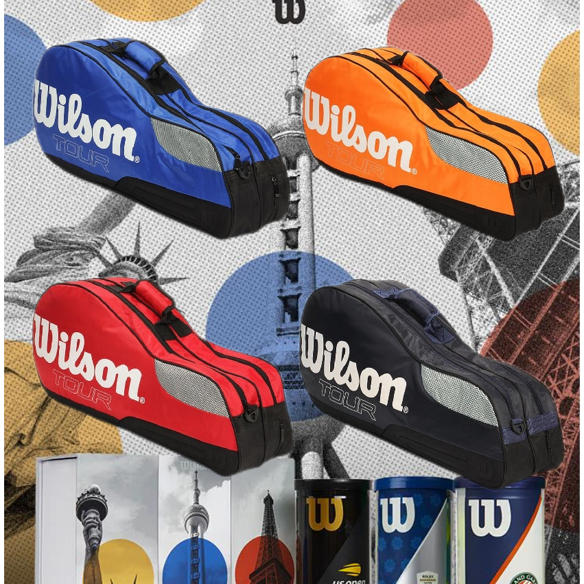 Wilson One Shoulder Tennis Racket Bag 4 Pieces 4 Colors | Shopee Malaysia