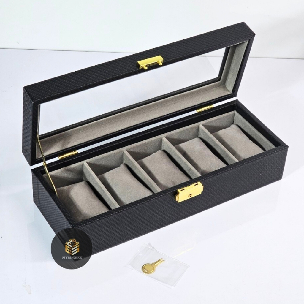 Watch Storage Box 5-House Kevlar-Gray Design | Shopee Malaysia