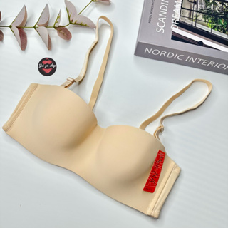 Half Strapless Bra 603BeeNa (Size 32-38 Cup A-B) Removable Strap.