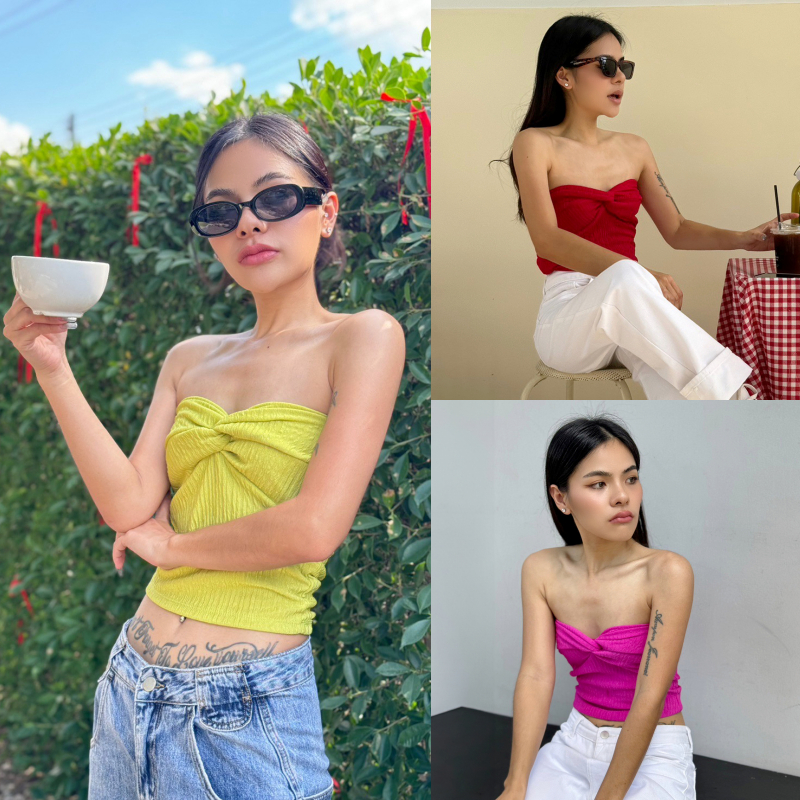 SpinnyHouse Strapless Shirt With A Bark Decorated With Twisted On The Chest. Soft Fabric