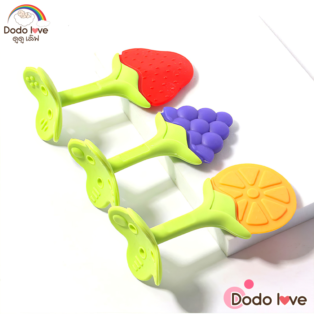 Cradle Baby Teether Fruit Rubber Stem There Is A Storage Box To Prevent