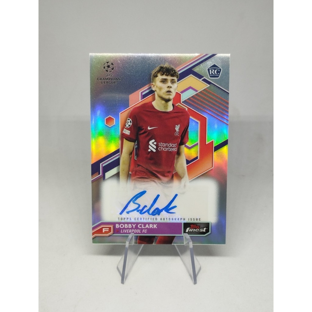 Topps Finest Signature Football Card Liverpool Bobby Clark Rookie