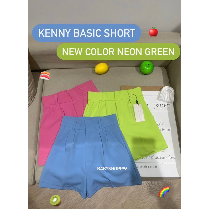 Neon Green XS 4XL N Is A High Waisted Shorts. Stylish And Cut Good Sewing Fabric Keny No Wrinkled Thick Shopee Malaysia