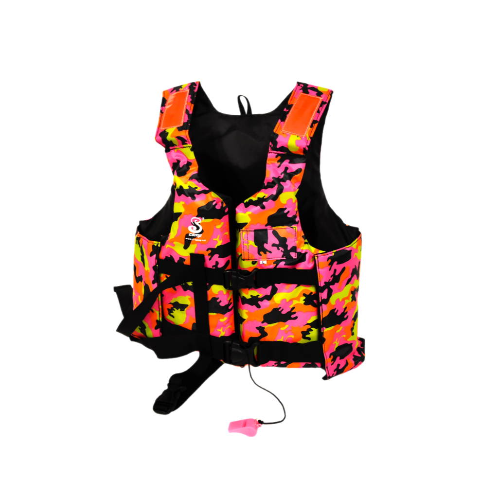 Model S-1 Life Jacket (Camouflage Candy) Has Reflective Strips That Can ...