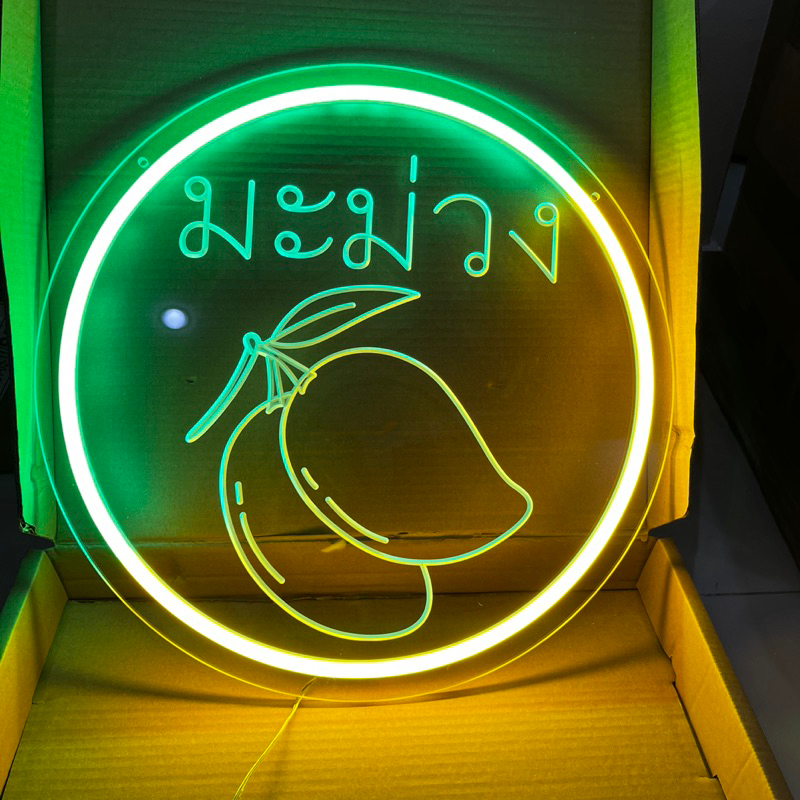 Light Sign Lettering Led Fruit Neon Trap Mango Shape 40cm | Shopee Malaysia