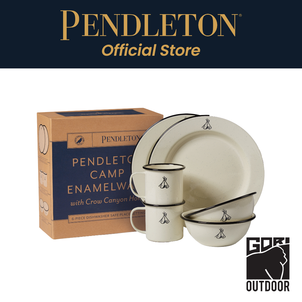 Pendleton Camp Enamelware Set Plate Shopee Malaysia