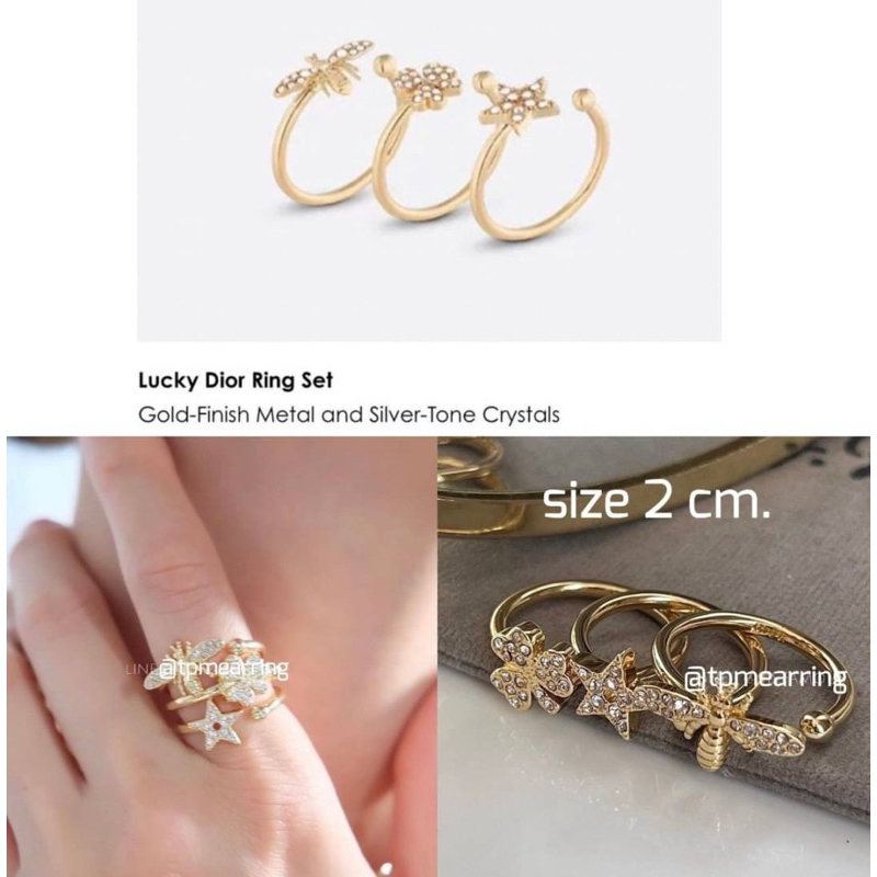 Bee Rings Set Of 3 Gold dr3 | Shopee Malaysia