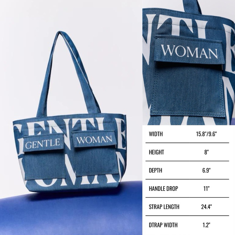 【GENTLEWOMAN】LOGO ON DOUBLE POCKET MINI TOTEトートバッグ GENTLEWOMAN Logo on Double Pocket Mini Tote | LOBeauty