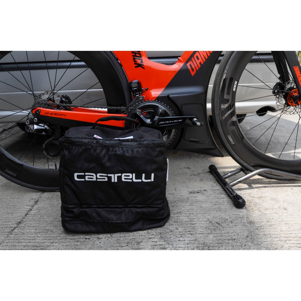buy castelli race rain bag BLACK  Mackay Cycles Equipped with both handle and shoulder strap for easy carrying Castelli Race Rain Bag 