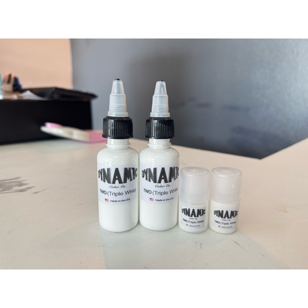 DYNAMIC TWD(Triple White) Tattoo Ink Genuine 1 (Bottle Divided ...