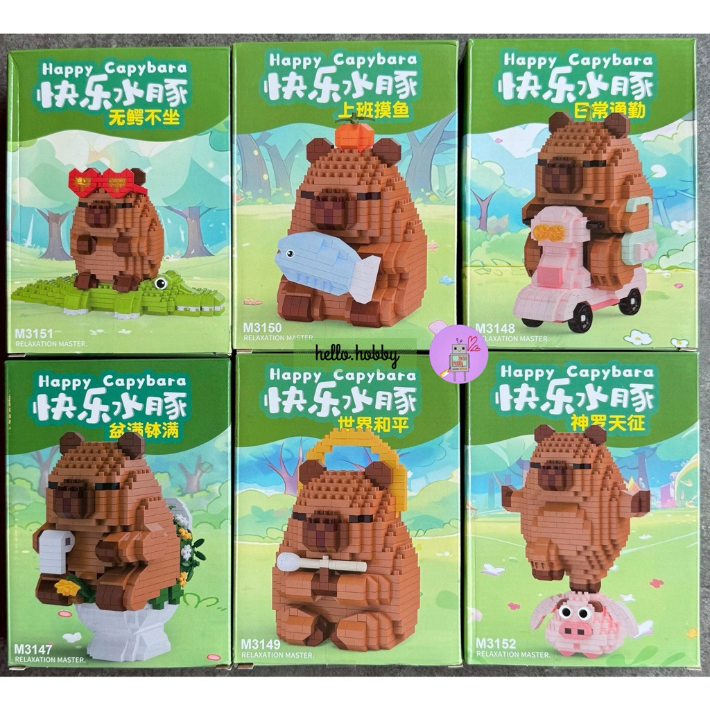 Nano Building Blocks Size L-M 3147-3152-Happy Capybara | Shopee Malaysia