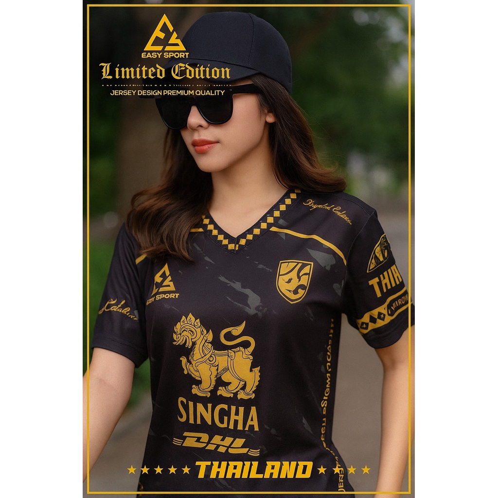 Sports Shirt Singha Pattern Short Sleeves Round Neck All-Over Print ...