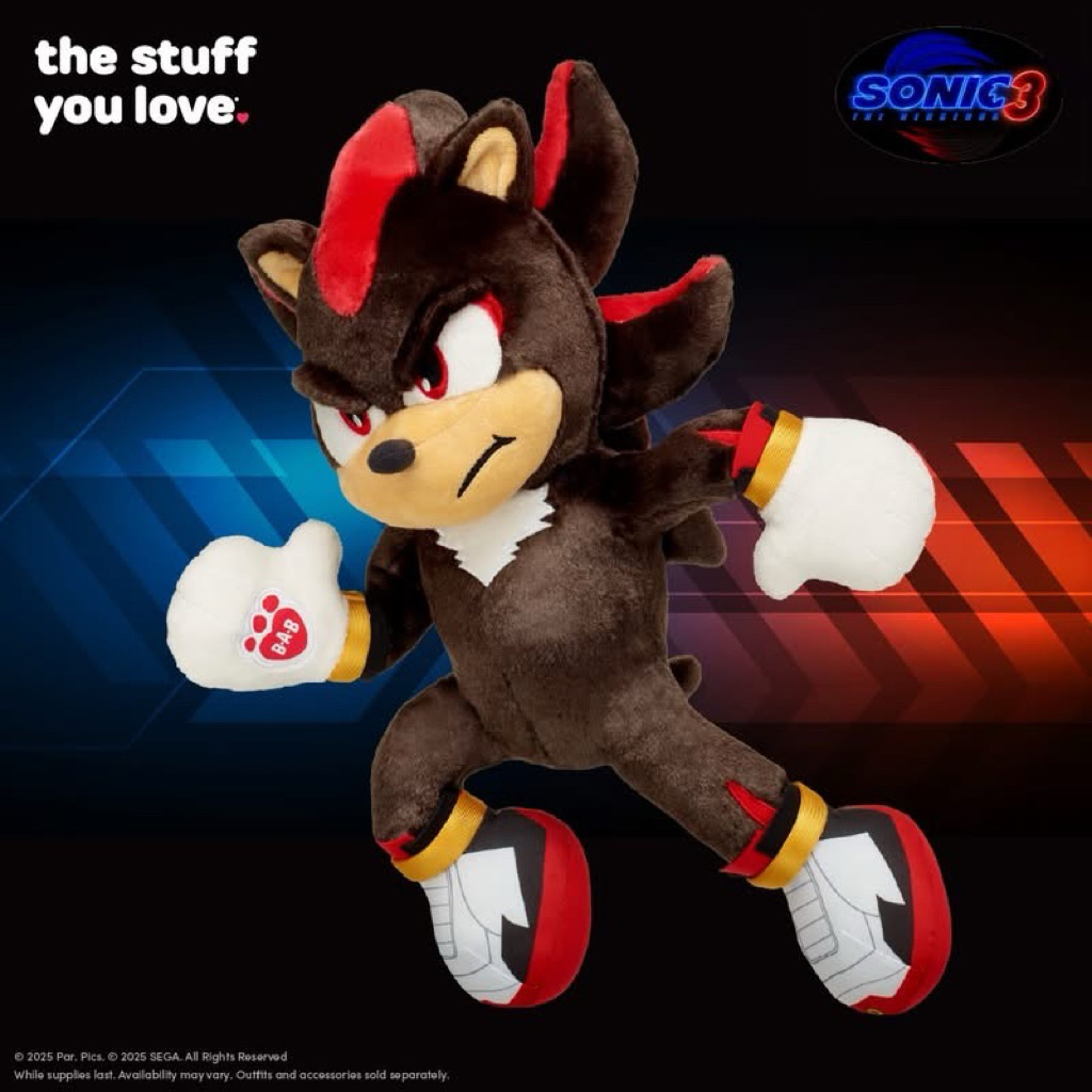 (Pre-Order) Build a bear Workshop Sonic Shadow New Products Authentic ...