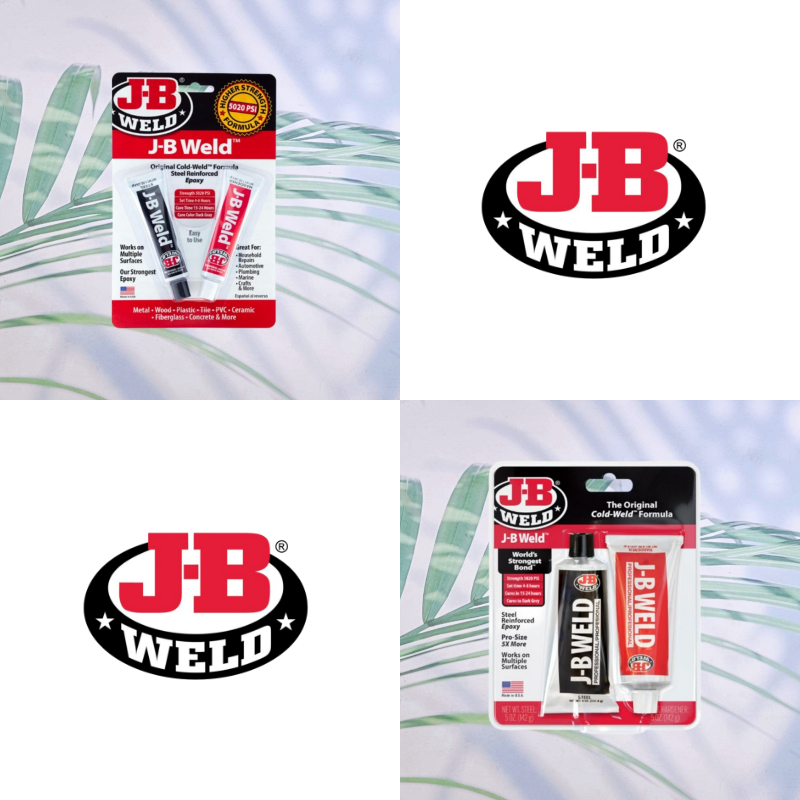 JB Weld Original Cold Weld Epoxy – Steel Reinforced Glue For Metal, Wood & More – 2-Pack