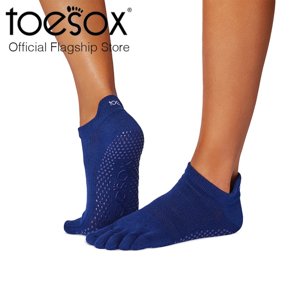 Chaussettes De Yoga ToeSox Demi-orteils - Taille M (8.5-10.5) - Bleu - Neuves