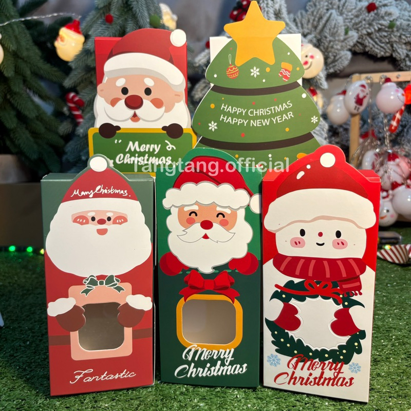 Christmas Cookie Box New Year 10 Pieces 5 Cute Designs | Shopee Malaysia