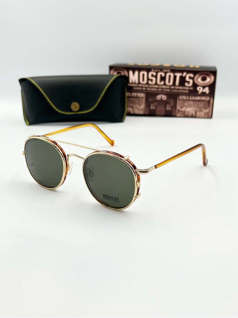 MOSCOT Eyeglasses Frame + Clip-On Model Zev In Blonde Color Old ...