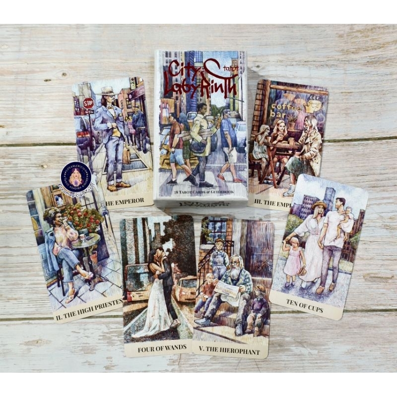City Labyrinth Tarot Authentic Gypsy Cards Modern Oracle deck | Shopee ...
