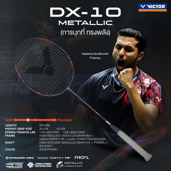 Victor Drive X 10 Metallic Badminton Racket | Shopee Malaysia