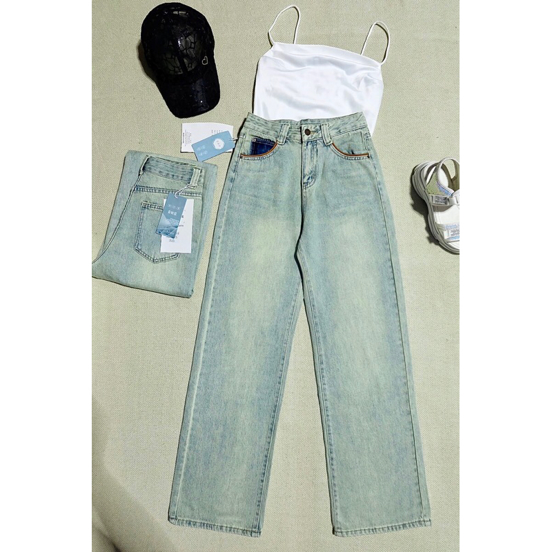 Light Rust-Colored Jeans Decorated With Large-Legged Front Pockets ...