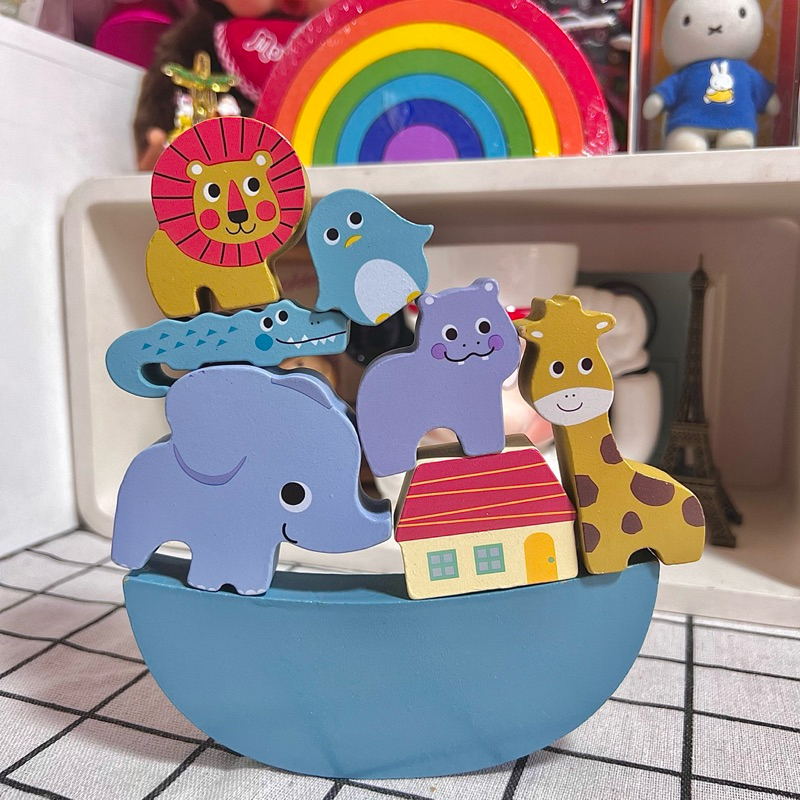 Animal Shape Balance Practice Wooden Blocks | Shopee Malaysia