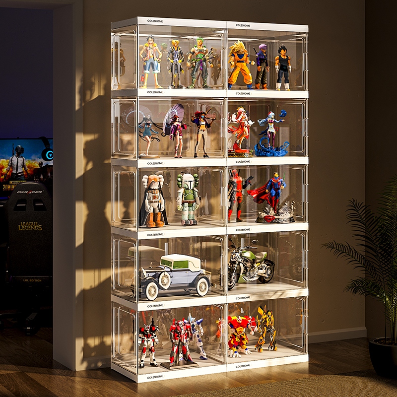 Acrylic Display Box Model Cabinet Transparent Dustproof Protector Car ...