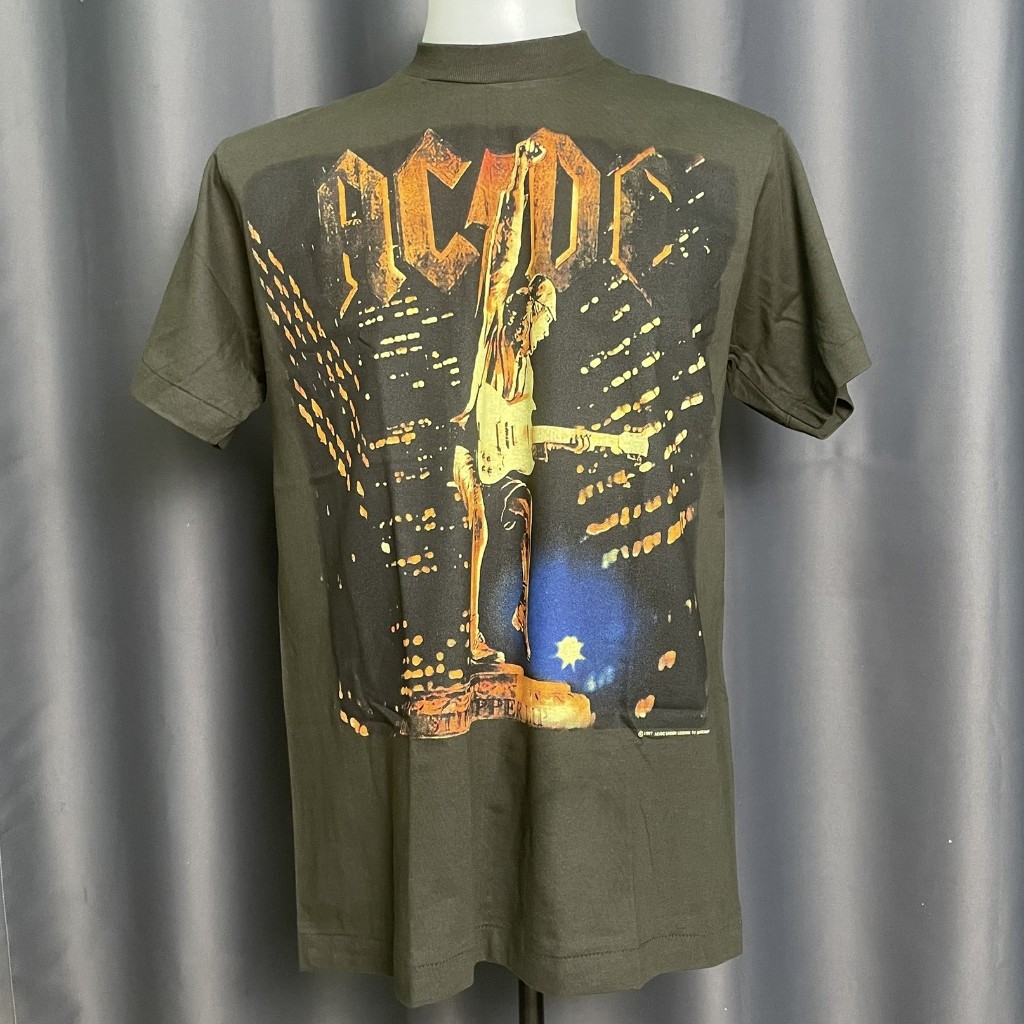 Ac/DC Band Shirt Vintage Style Front And Back Screen (M/L/XL) | Shopee ...
