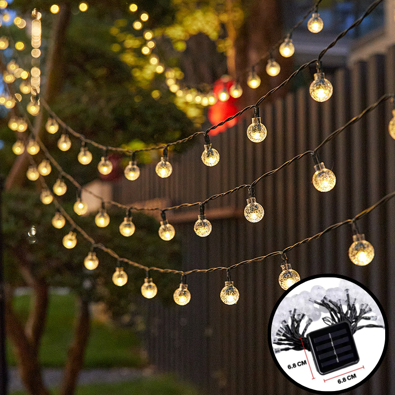 Cherry Solar Cell LED 20 Heads 5m Length Changeable 8 Modes 220V Warm ...