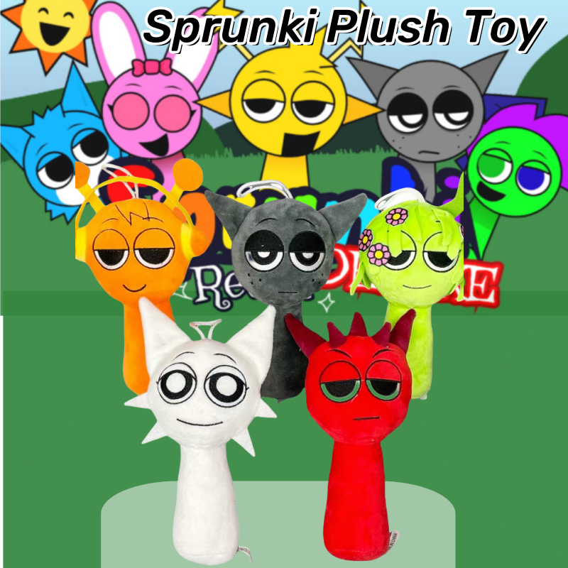 Thai Send Sprunki PlushToy Incredibox Gray Game Stuffed Doll Bag ...