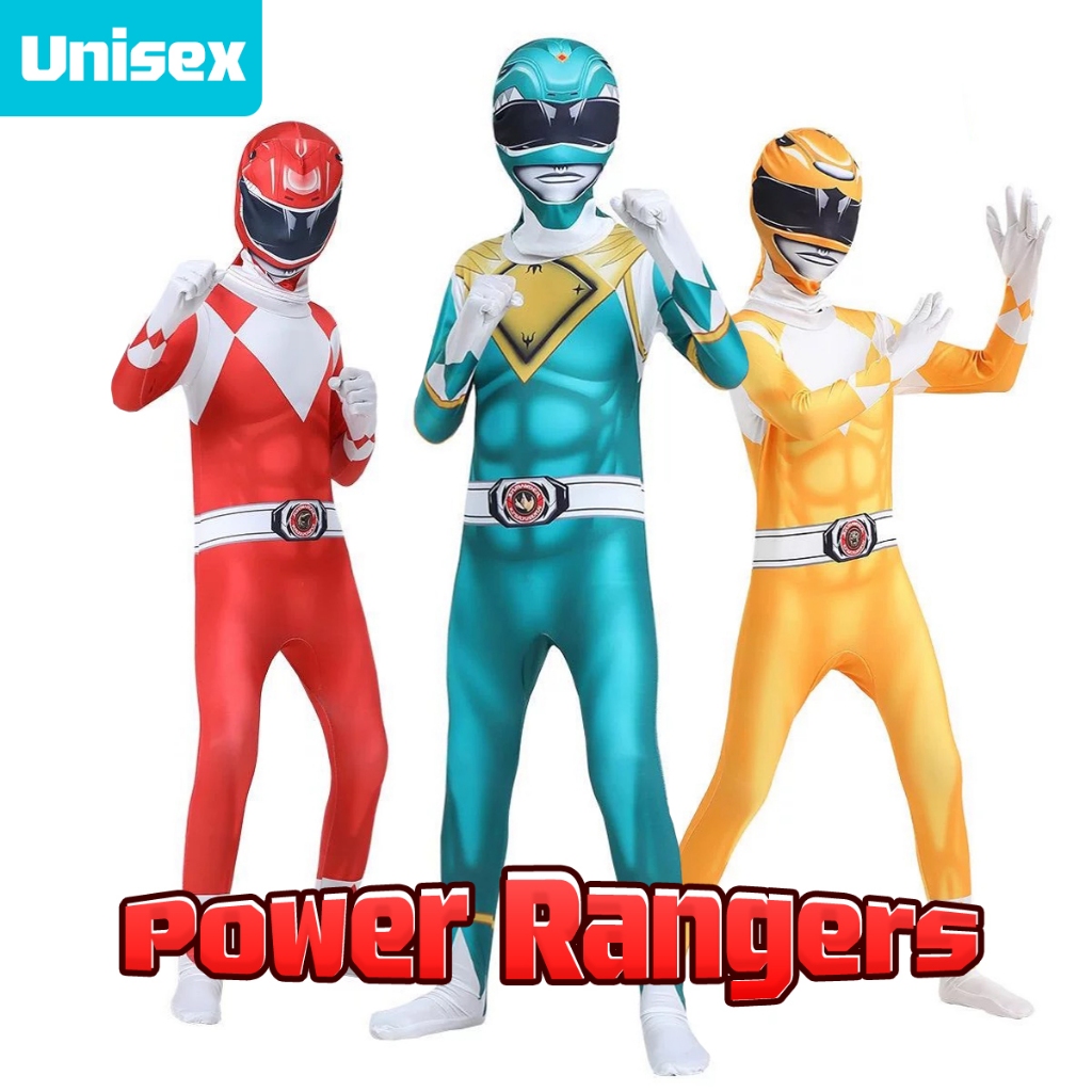 Power Rangers Superhero Set Cosplay Costume Kamen Rider Fancy Dress ...