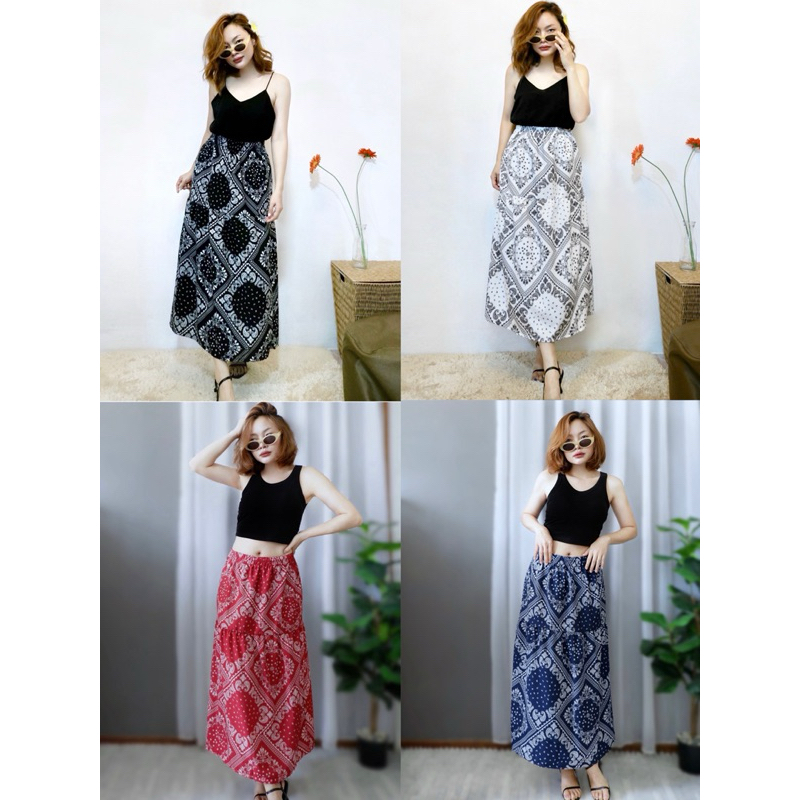 Vintage Intali Silk Long Skirt | Shopee Malaysia