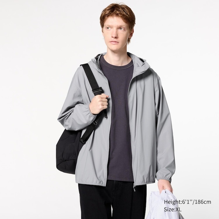 UNIQLO MEN Uv Parka Cardigan UPF40 Foldable Nylon Hoodie Shopee Malaysia