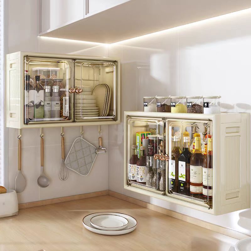 Hot Storage Cabinet Box Foldable There Are Multiple Hooks Below. And ...