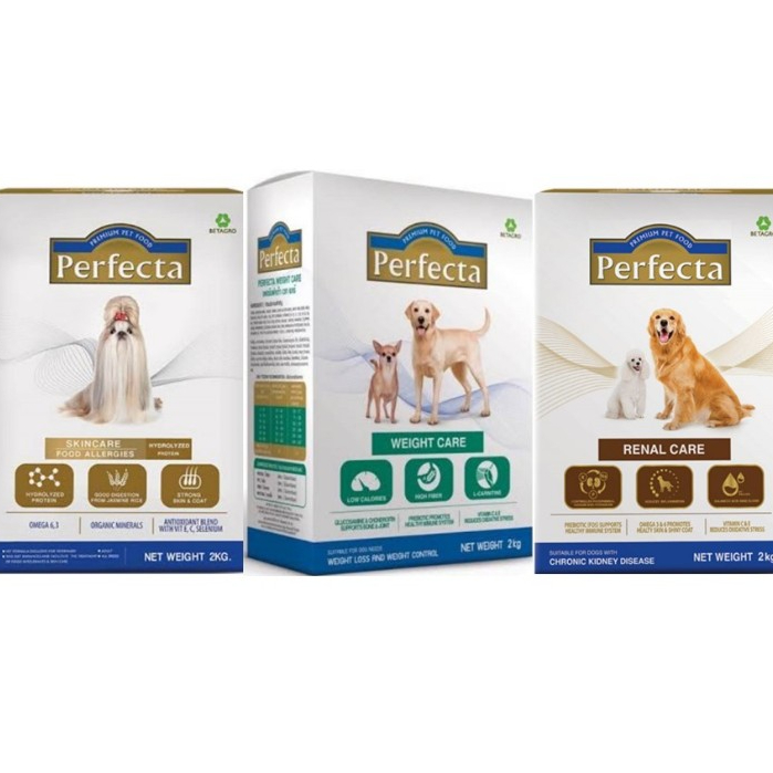 Perfecta Adult Dog Food (Perfecta) Renal care 2kg/Weight 2kg/Skin 2kg ...
