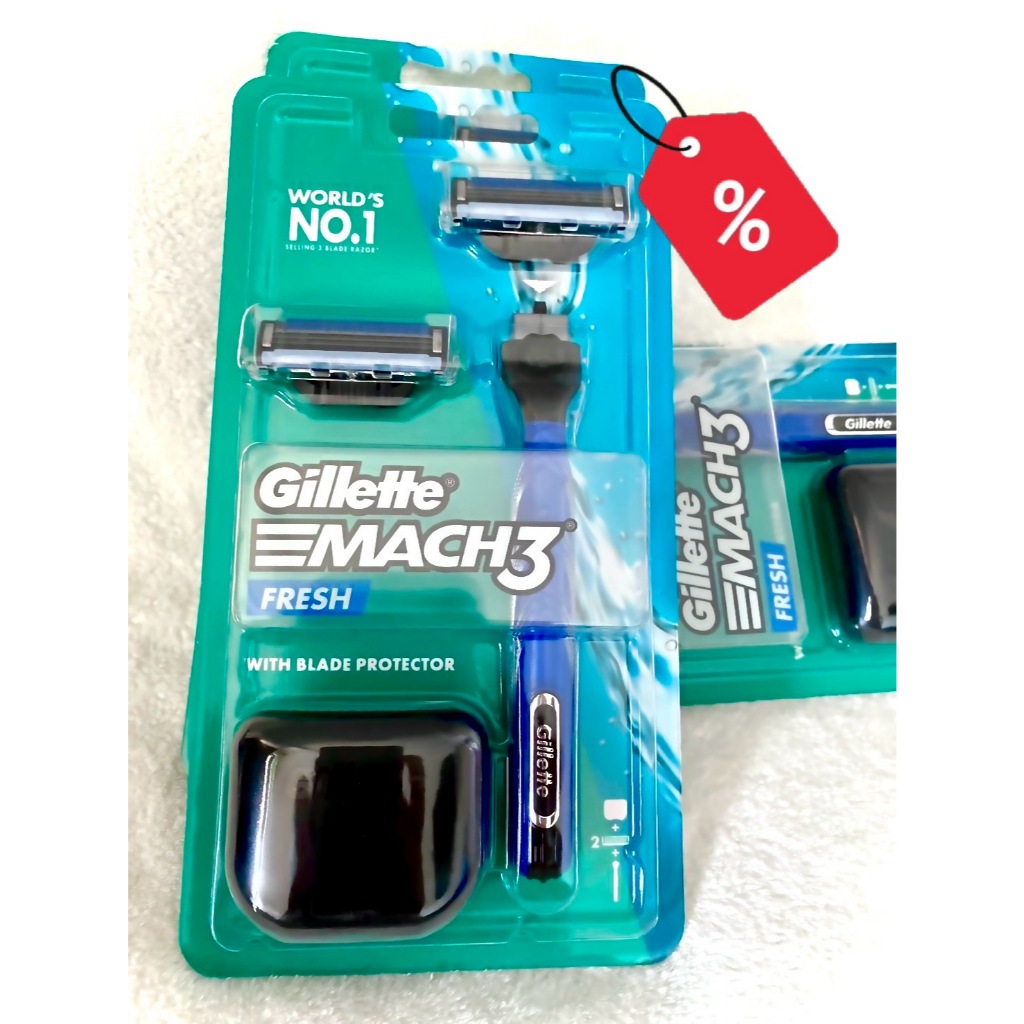 Gillette Mach Tree Razor Handle 1 + Blade 2 | Shopee Malaysia