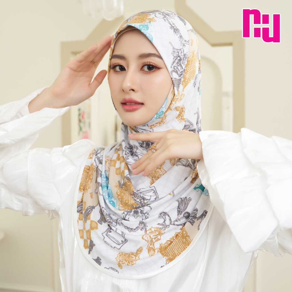 NUNUH RAYA Muslim Hijab Ready-Made Eye-Catching Style (TLK) | Shopee ...