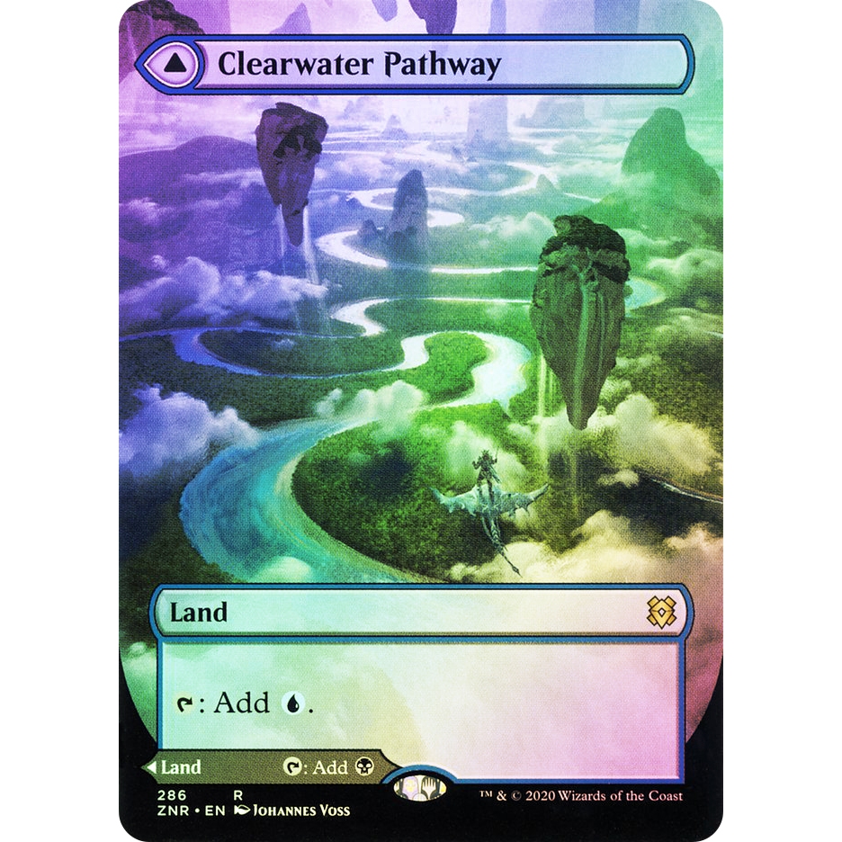 MTG : Zendikar Rising Variants Foil: Clearwater Pathway (Borderless ...