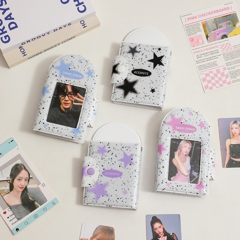 Ins Pink Stars Photo Album Kpop Idol Lomo Pattern 3 Inch Including 1 ...