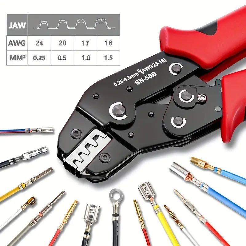 Manual Wheel Fishtail Crimping Pliers Carbon Steel Handle For JST ...