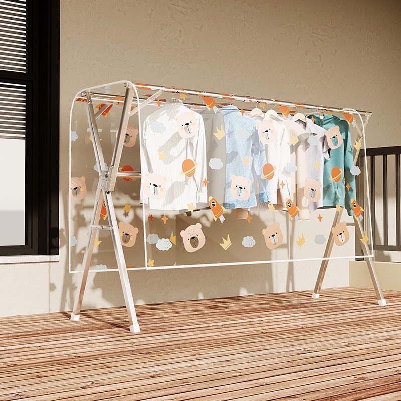 Plastic Clothes Rack Cover Cute Bear Pattern | Shopee Malaysia