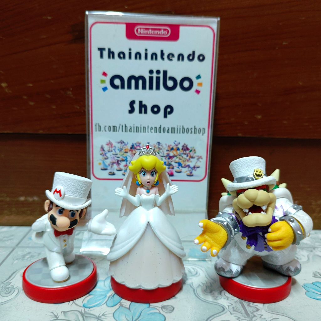 Pack Amiibo Mariage Super Mario Odyssey - Mario, Peach, Bowser - Nintendo - Occasion