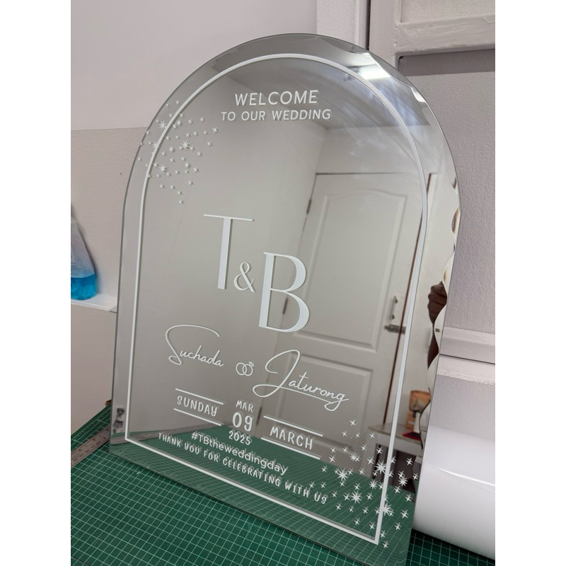 Acrylic Mille Wedding Sign Size 45x60 Uv Ski Down Sheet (White Letter ...