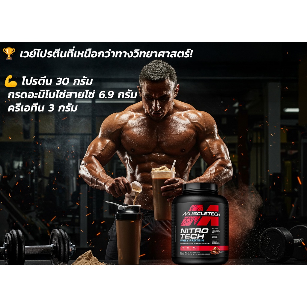 Muscletech Nitro Tech 4lbs Muscle Building Strong Protein!!️1.81kg ...