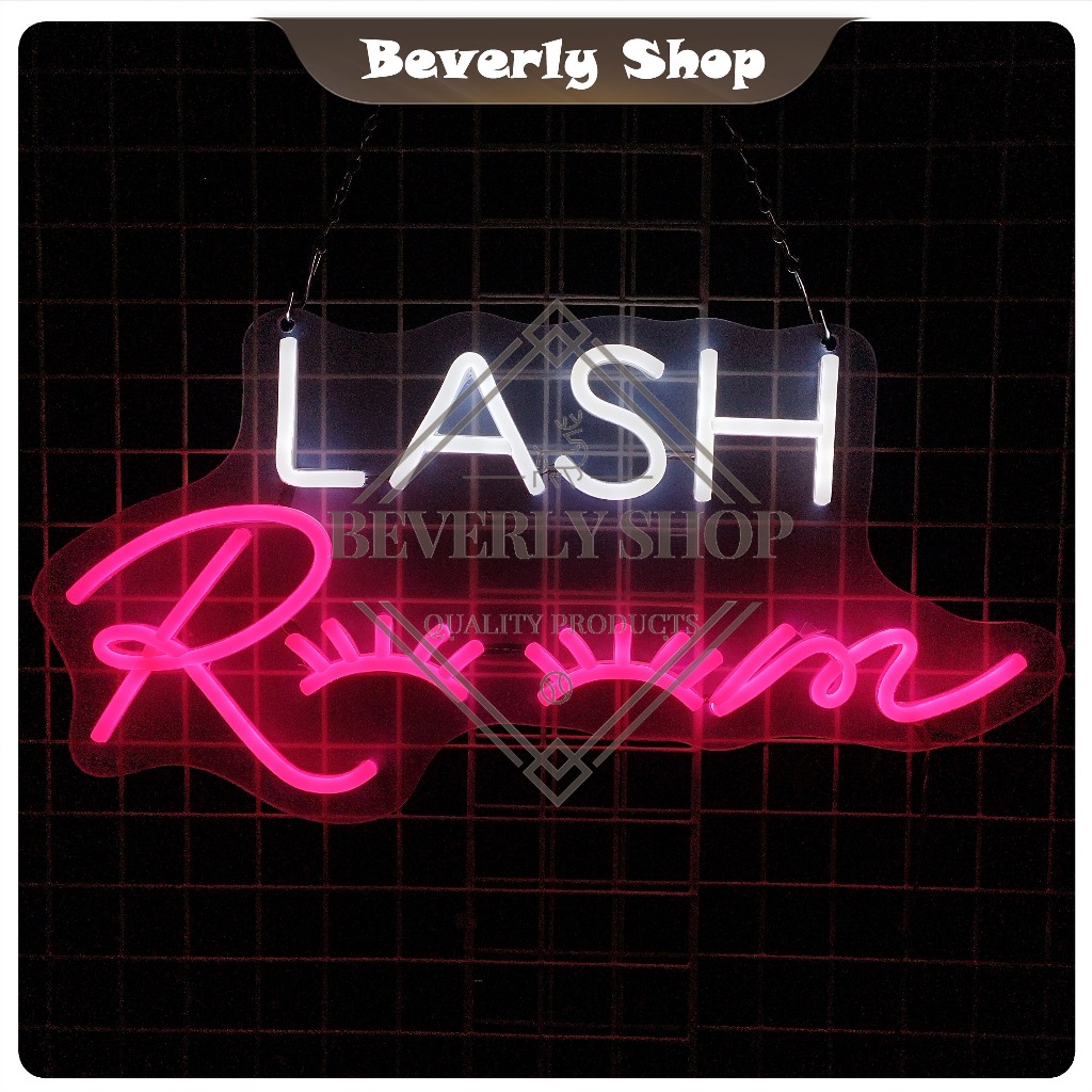 LASH Room Size 60 x 25cm Neon Signage Storefront Letter Lights ...