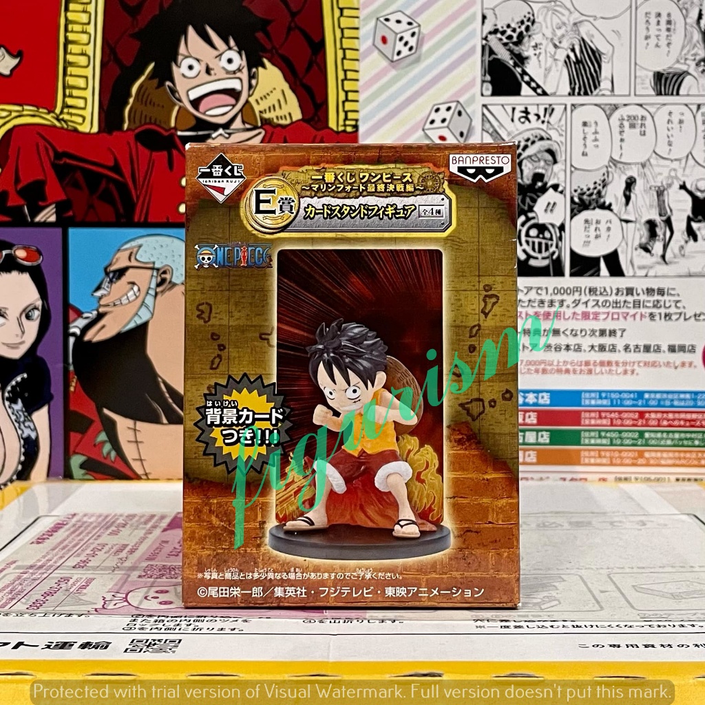 Luffy Card Stand Figure Ichiban Kuji E one piece Raffle Authentic Japan ...
