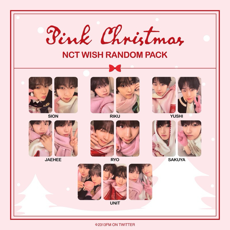 NCTWISH pink christmas まとめ売り NCT Wish Pink Christmas Jaehyun Sakuya Unit Photocard NCT