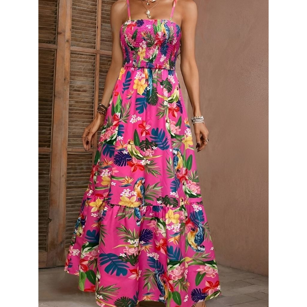 slim fit dress slacks LA LEELA Long Maxi Hawaiian Halter Neck Tube Dress For Women Beach Pool  Party Casual Outfits Ladies Summer Outing Wear main image 0