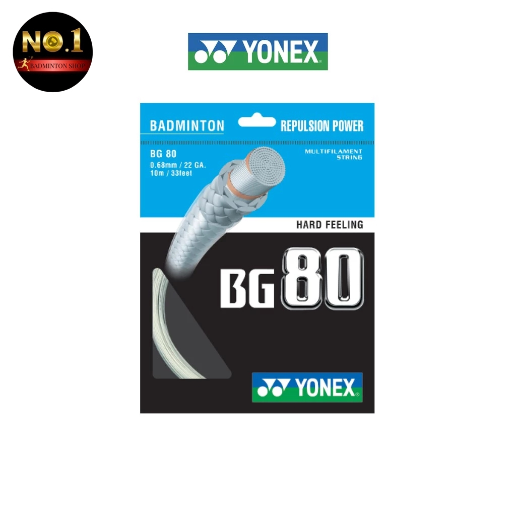 YONEX BG80 Badminton String Braided Fiber Size 0.68 Mm. Authentic By ...