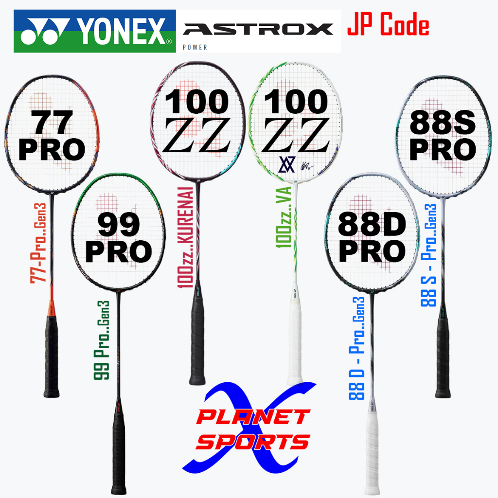 YONEX ASTROX 88D Pro 88S 99 77 100ZZ-Badminton Racket Konjac Line ...