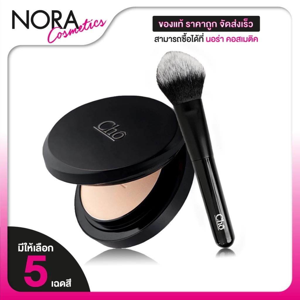 Cho Flawless Silk Touch Foundation Powder/Duo Expert Brush [5 Shades To ...